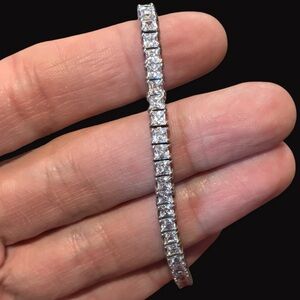 Elegant Silver Tennis Bracelet
